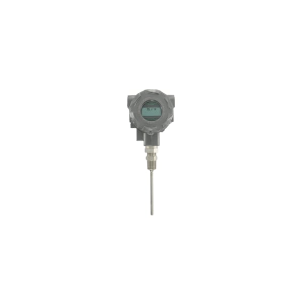 Explosion-proof RTD temperature transmitter, 6" probe, with LCD display.